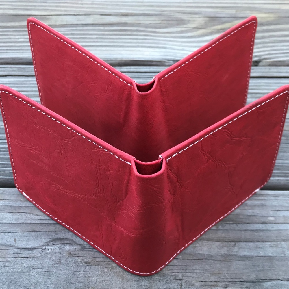 Christmas Wallet Lot of 2 Men Card Holder Red/Whit - Picture 7 of 8